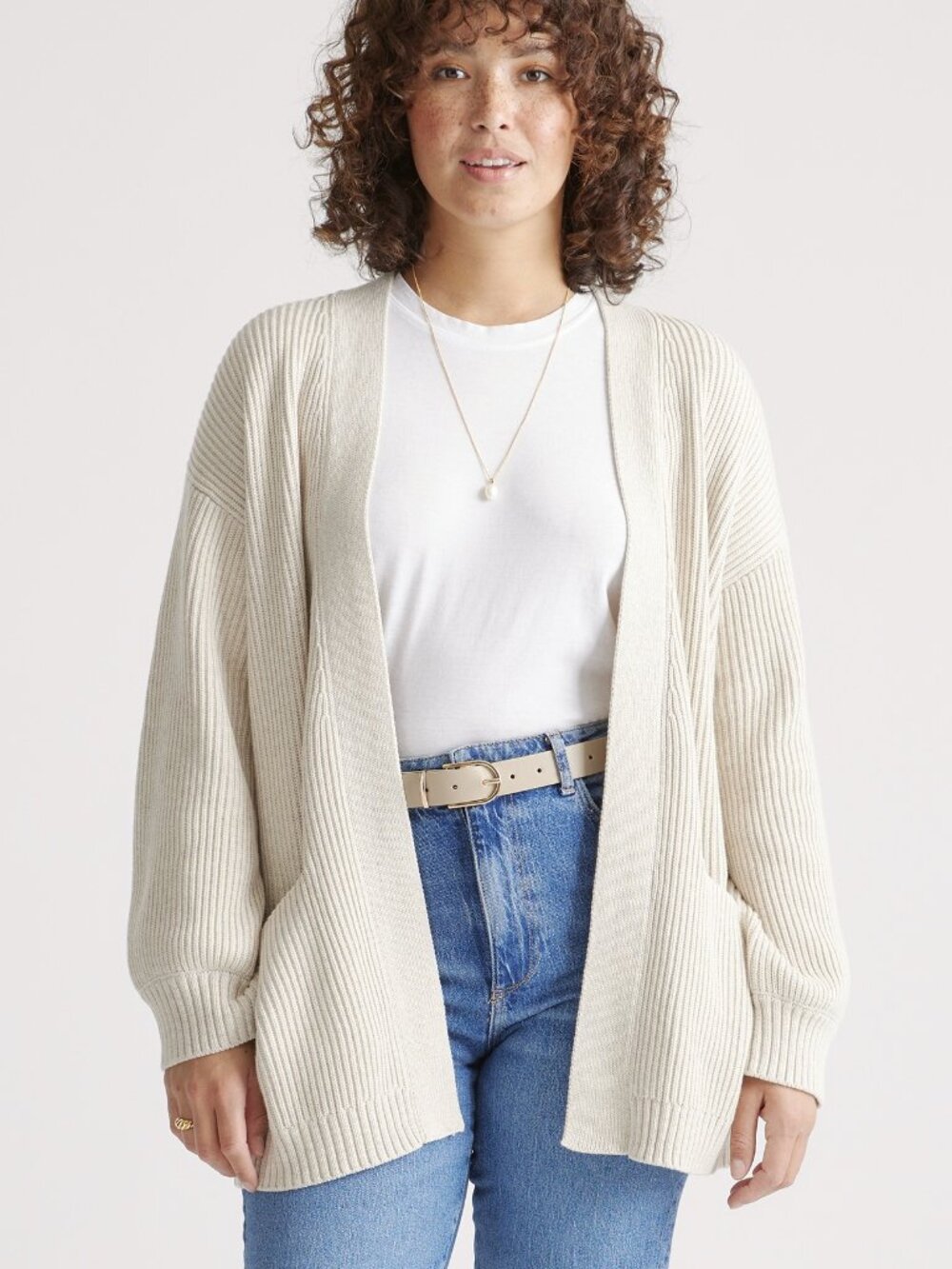 Organic Cotton Oversized Cardigan